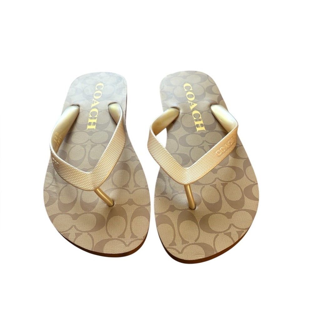Coach Zac  Tan Flip Flops